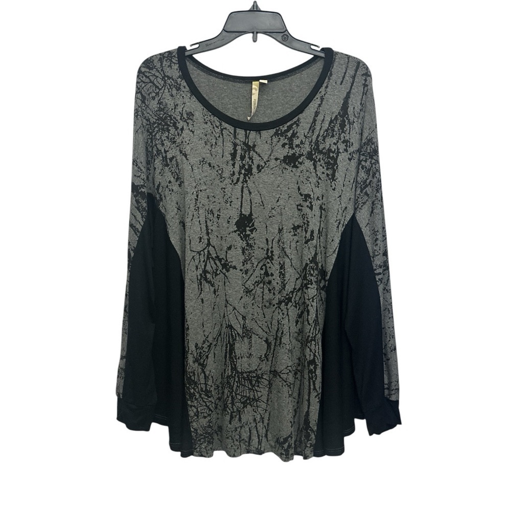 Comfy USA Paint Splatter Tunic Size Large Long Sleeve Witchy Flowy